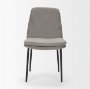 70260 - Eve Dining Chair w/ Gray Fabric & Matte Black Metal