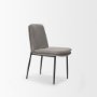 70260 - Eve Dining Chair w/ Gray Fabric & Matte Black Metal