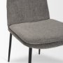 70260 - Eve Dining Chair w/ Gray Fabric & Matte Black Metal