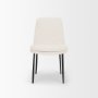 70261 - Eve Dining Chair w/ Cream Boucle Fabric & Matte Black Metal