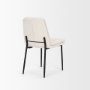 70261 - Eve Dining Chair w/ Cream Boucle Fabric & Matte Black Metal