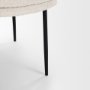 70261 - Eve Dining Chair w/ Cream Boucle Fabric & Matte Black Metal
