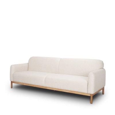 70419 - Hale Sofa W/ Medium Brown Wood and Oatmeal Fabric