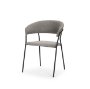 70465 - Carolyn Dining Chair w/ Gray Fabric & Matte Black Metal 