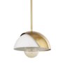 70467 - Cybill Brushed Brass w/ White Metal Shade 1-Light Wall Pendant