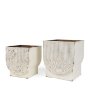 70547 - Medina Off White w/ Gold Antiquing Metal Planters (Set of 2)