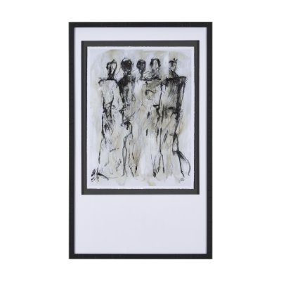 15139 - Gathering I by Mercana Studio a Hand Embellished Textured Framed Art Print Matted under Glass
