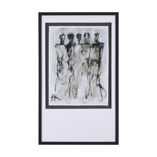 15139 - Gathering I by Mercana Studio a Hand Embellished Textured Framed Art Print Matted under Glass