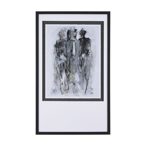 15140 - Gathering II by Mercana Studio a Hand Embellished Textured Framed Art Print Matted under Glass