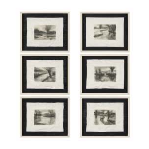 Before the Rain I by Mercana Studio a Hand Embelished Textured Framed Art Print Matted under Glass