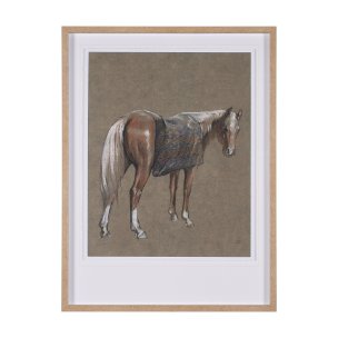 Palomino Blanket by Mercana Studio a Hand Embellished Textured Framed Art Print