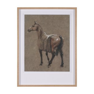 Buckskin Blanket by Mercana Studio a Hand Embellished Textured Framed Art Print