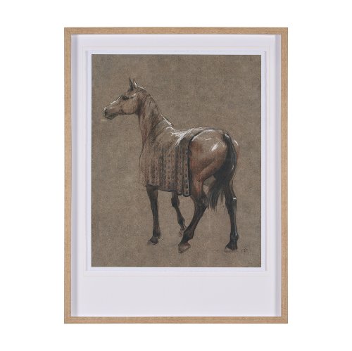 15150 - Buckskin Blanket by Mercana Studio a Hand Embellished Textured Framed Art Print