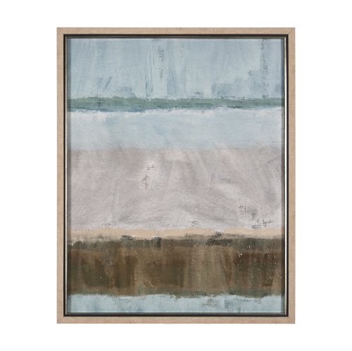15164 - Quiet Echoes - Flow by Mercana Studio a Hand Embellished Textured Framed Art Print