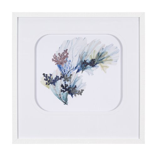 15166 - Seagrass - Sway by Mercana Studio a Hand Embellished Textured Framed Art Print Matted under Glass