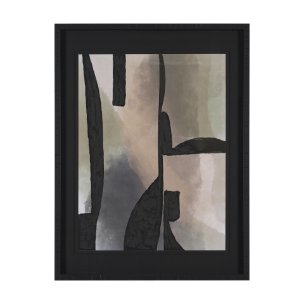 Shape Shift - Divide by Mercana Studio Hand Embellished Textured Framed Art Print Matted under Glass