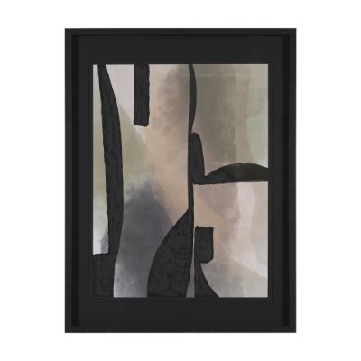 15170 - Shape Shift - Divide by Mercana Studio Hand Embellished Textured Framed Art Print Matted under Glass