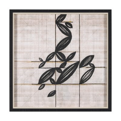 15181 - Papyrus Foliage I by Mercana Studio a Hand Embellished Textured Framed Art Print