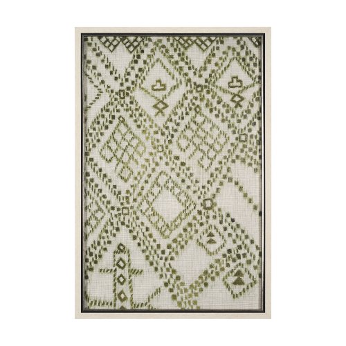 15186 - Story Teller I Olive by Mercana Studio a Hand Embelished Textured Framed Art Print