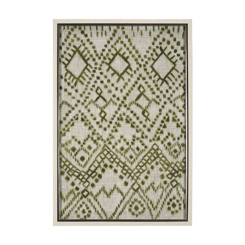 15187 - Story Teller II Olive by Mercana Studio a Hand Embelished Textured Framed Art Print