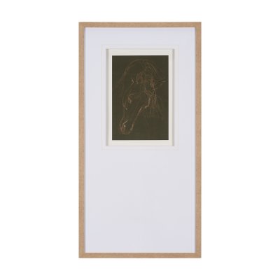 15192 - Andalusian Horse III Olive by Mercana Studio Hand Embellished Framed Art Print Matted under Glass