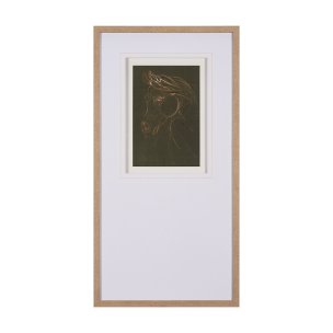 Arabian Horse III Olive by Mercana Studio Hand Embellished Framed Art Print Matted under Glass