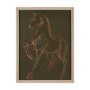 15196 - Horse IV Olive by Mercana Studio a Hand Embellished Textured Framed Art Print
