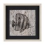 15197 - Wood Grain Fish I by Mercana Studio a Hand Embellished Textured Framed Art Print Matted under Glass