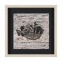 15199 - Wood Grain Fish III by Mercana Studio Hand Embellished Textured Framed Art Print Matted under Glass