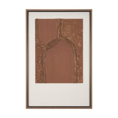 15201 - Terracotta Arches I by Studio M a handmade Original Framed 3D Textured Artwork under Glass