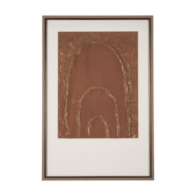 15202 - Terracotta Arches II by Studio M a handmade Original Framed 3D Textured Artwork under Glass
