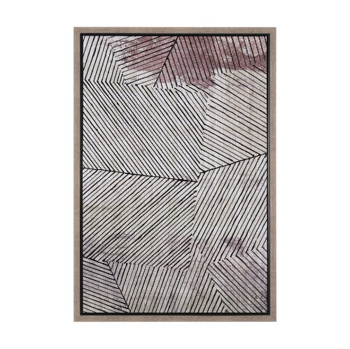 102613-FL - Papyrus Texture I by Mercana Studio a Hand Embellished Textured Framed Canvas