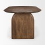 70559-AB - Isla Oval Dining Table w/Dark Brown Wood Top & Arched Legs