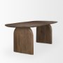 70559-AB - Isla Oval Dining Table w/Dark Brown Wood Top & Arched Legs