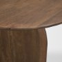 70559-AB - Isla Oval Dining Table w/Dark Brown Wood Top & Arched Legs