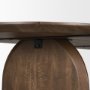 70559-AB - Isla Oval Dining Table w/Dark Brown Wood Top & Arched Legs