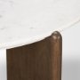 70561-AB - Rumer Dark Brown Wood w/ White Marble Coffee Table