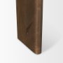 70562 - Rumer Dark Brown Wood w/ White Marble Side Table