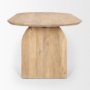 70560-AB - Isla Oval Dining Table w/Light Brown Wood Top & Arched Legs