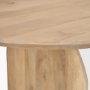 70560-AB - Isla Oval Dining Table w/Light Brown Wood Top & Arched Legs