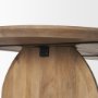 70560-AB - Isla Oval Dining Table w/Light Brown Wood Top & Arched Legs