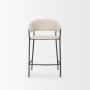 70245 - Carolyn Counter Stool w/ Oatmeal Fabric & Matte Black Metal 
