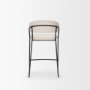 70245 - Carolyn Counter Stool w/ Oatmeal Fabric & Matte Black Metal 