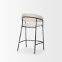 70245 - Carolyn Counter Stool w/ Oatmeal Fabric & Matte Black Metal 