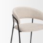 70245 - Carolyn Counter Stool w/ Oatmeal Fabric & Matte Black Metal 