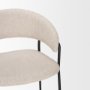 70245 - Carolyn Counter Stool w/ Oatmeal Fabric & Matte Black Metal 
