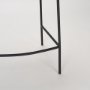 70245 - Carolyn Counter Stool w/ Oatmeal Fabric & Matte Black Metal 