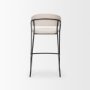 70246 - Carolyn Bar Stool w/ Oatmeal Fabric & Matte Black Metal 