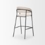 70246 - Carolyn Bar Stool w/ Oatmeal Fabric & Matte Black Metal 