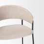 70246 - Carolyn Bar Stool w/ Oatmeal Fabric & Matte Black Metal 